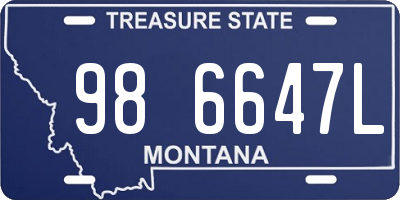 MT license plate 986647L