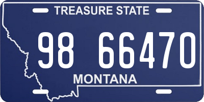 MT license plate 986647O