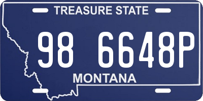MT license plate 986648P