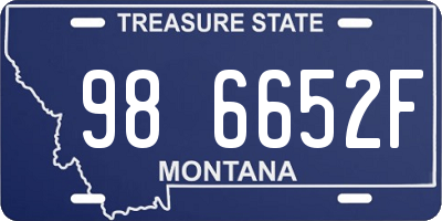 MT license plate 986652F