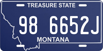 MT license plate 986652J