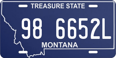 MT license plate 986652L