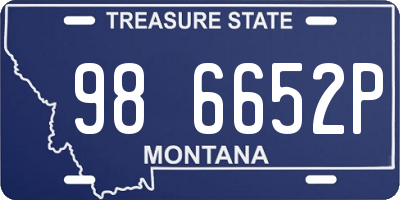 MT license plate 986652P