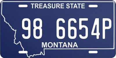 MT license plate 986654P