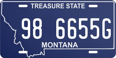 MT license plate 986655G