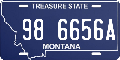 MT license plate 986656A