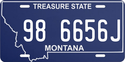 MT license plate 986656J