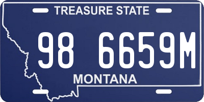 MT license plate 986659M