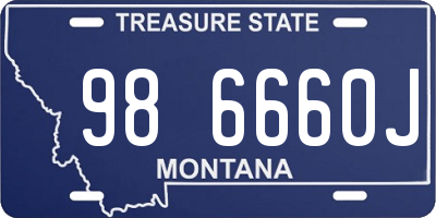 MT license plate 986660J