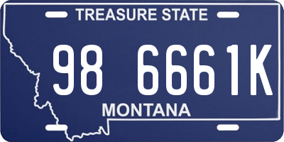 MT license plate 986661K