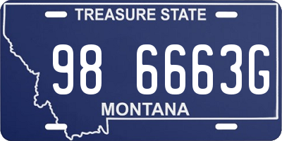 MT license plate 986663G