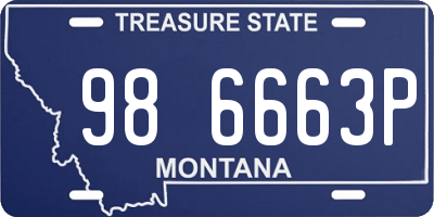 MT license plate 986663P