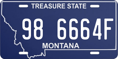 MT license plate 986664F