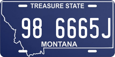 MT license plate 986665J