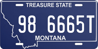 MT license plate 986665T