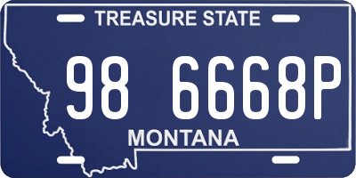 MT license plate 986668P