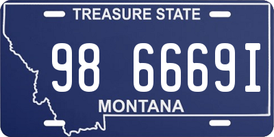 MT license plate 986669I