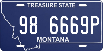 MT license plate 986669P