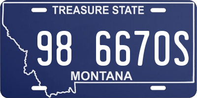 MT license plate 986670S