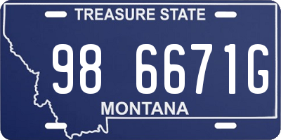 MT license plate 986671G