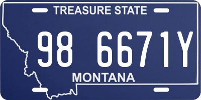 MT license plate 986671Y