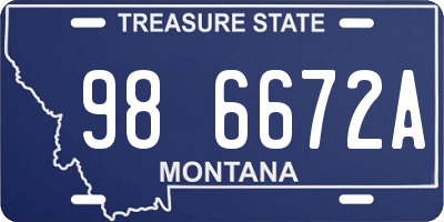 MT license plate 986672A