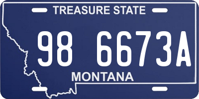 MT license plate 986673A