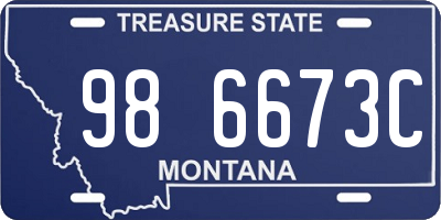 MT license plate 986673C