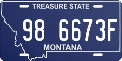 MT license plate 986673F