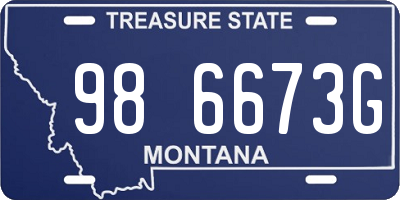 MT license plate 986673G