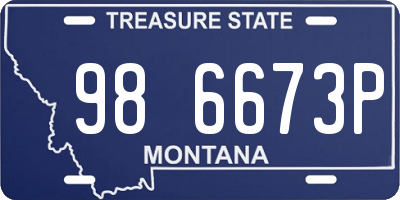 MT license plate 986673P