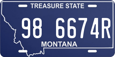 MT license plate 986674R