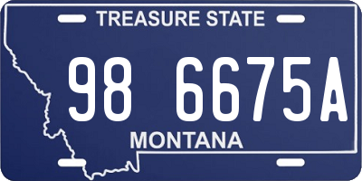 MT license plate 986675A