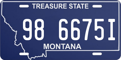 MT license plate 986675I