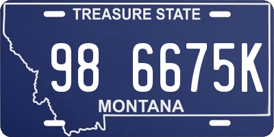 MT license plate 986675K