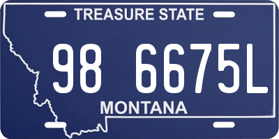 MT license plate 986675L