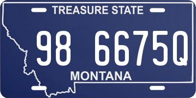 MT license plate 986675Q