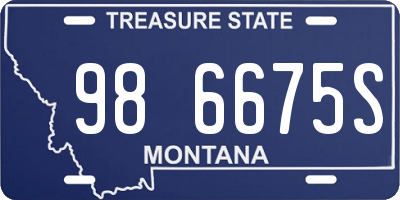 MT license plate 986675S