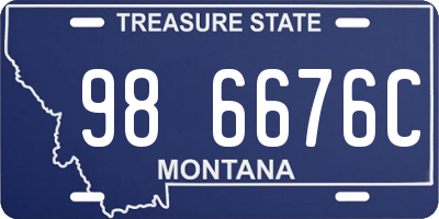 MT license plate 986676C