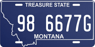 MT license plate 986677G