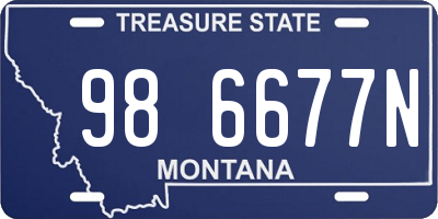 MT license plate 986677N