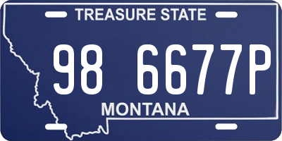 MT license plate 986677P