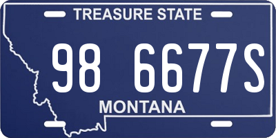 MT license plate 986677S