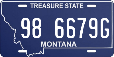 MT license plate 986679G