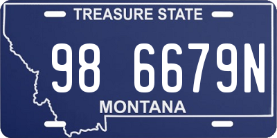 MT license plate 986679N