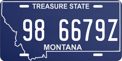 MT license plate 986679Z