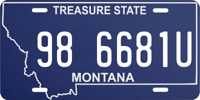 MT license plate 986681U