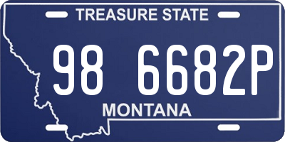 MT license plate 986682P