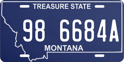 MT license plate 986684A