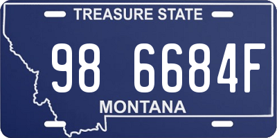 MT license plate 986684F